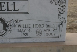 Willie Hord (Billie) Lovell