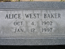 Alice West Baker