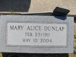 Mary Allice Dunlap