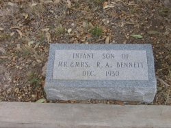 Infant son of Mr. and Mrs. R. A. Bennett